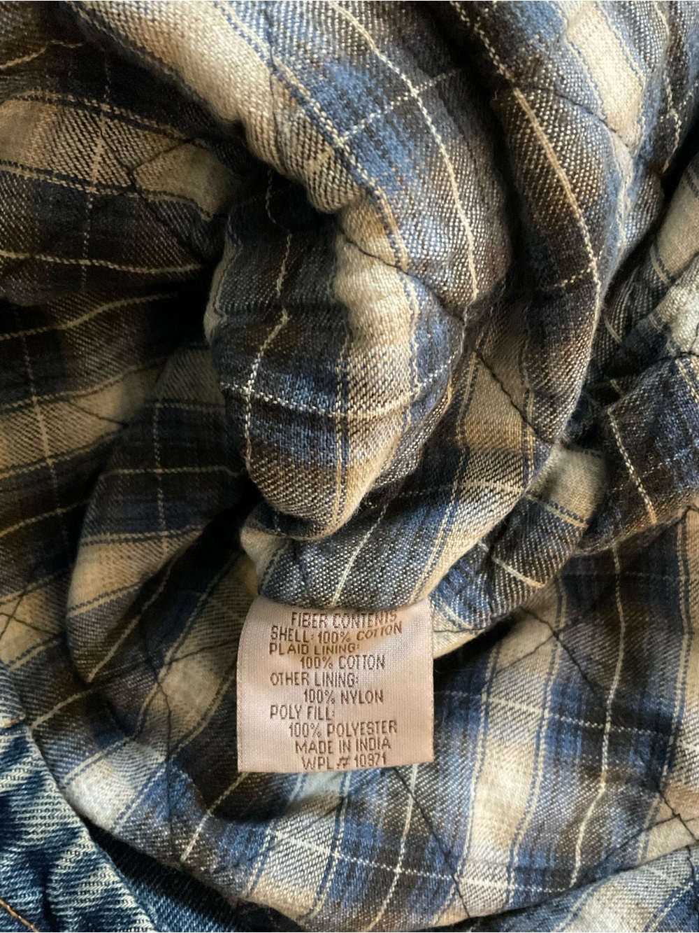 Braetan Plus Blue Denim Hoodie Jacket with Plaid Lining - Picture 5 of 7